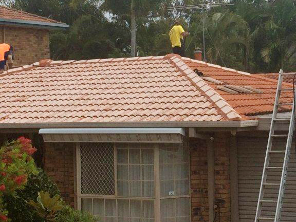 Roof cleaning and preparation for painting